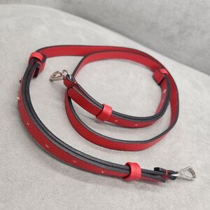 Hera Bag Crossbody Strap Coral Red Leather Silver Hardware Slim Replacement